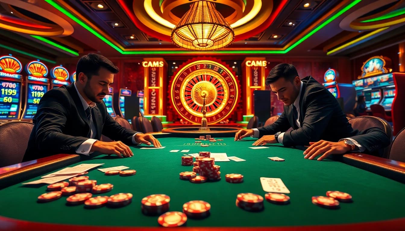 Experience the thrill of mm88 with professional poker players in an exciting casino atmosphere.