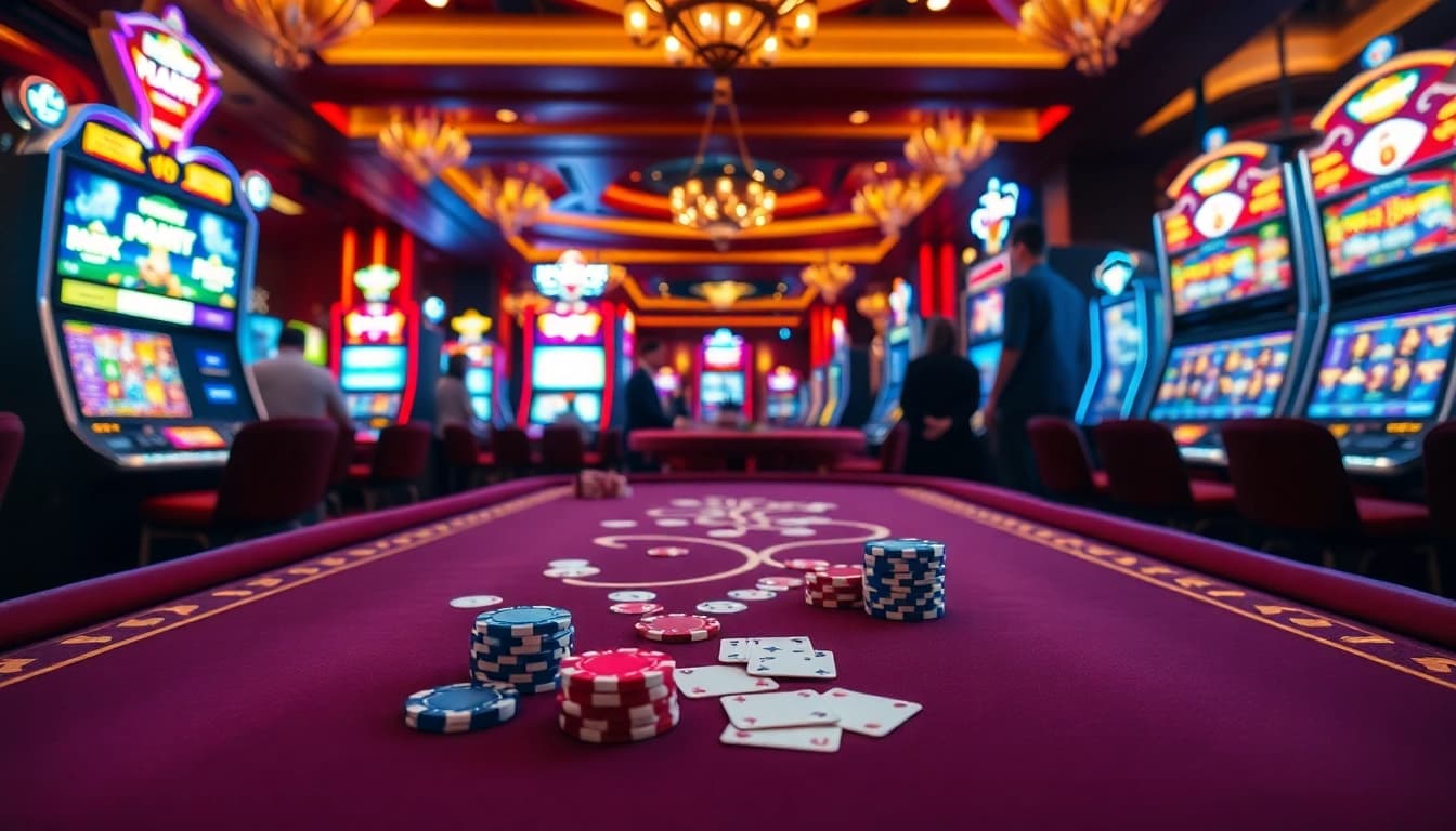 Experience the thrill of winning at U888's luxurious poker table with chips and cards.