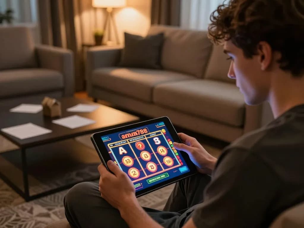 Berinteraksi dengan aman788 slot online dari pengaturan rumah yang nyaman, menampilkan pengalaman permainan online yang menarik.