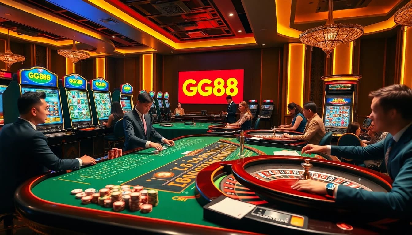 Experience the excitement of GG88's online casino with vibrant graphics and engaging gameplay.