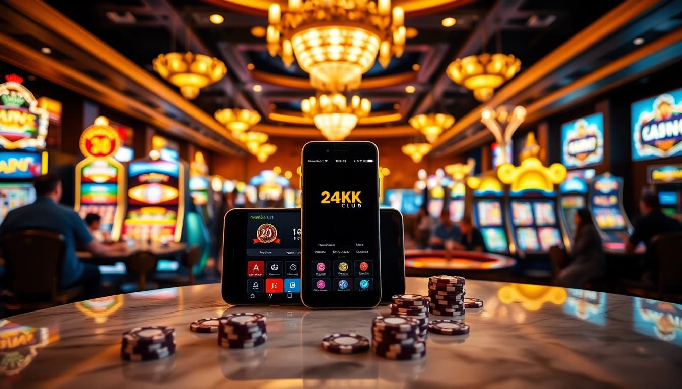 Experience the excitement of the 24kclub app with luxurious casino gameplay and vibrant gaming visuals.