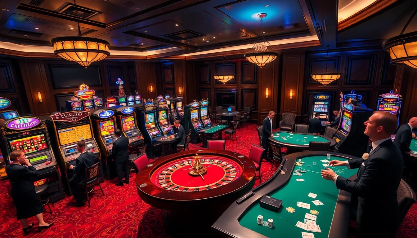 Experience the excitement of FUN79 in a luxurious casino setting with vibrant games and high-stakes action.