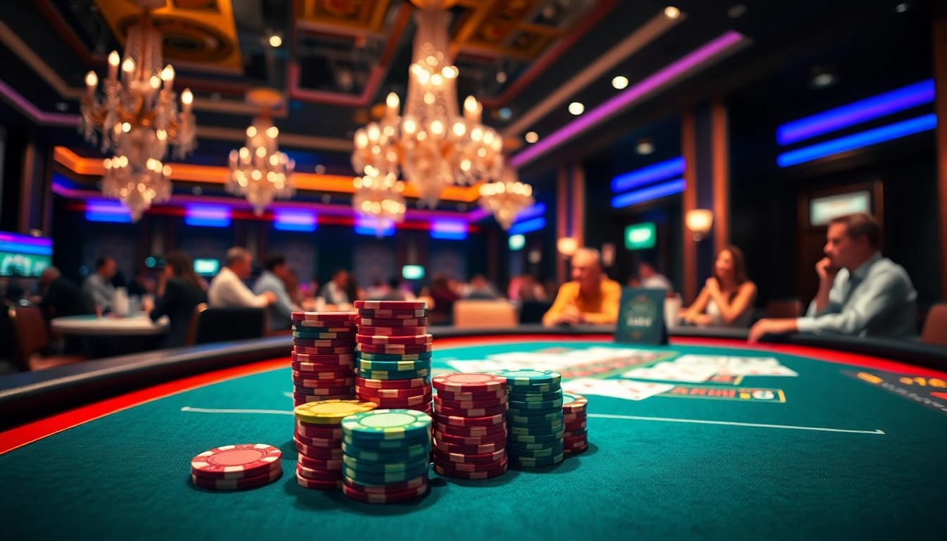 Join the action at citinow casino login with an engaging table filled with colorful chips.