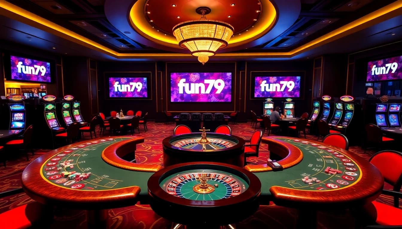 Experience thrilling games at fun79's luxurious casino atmosphere.