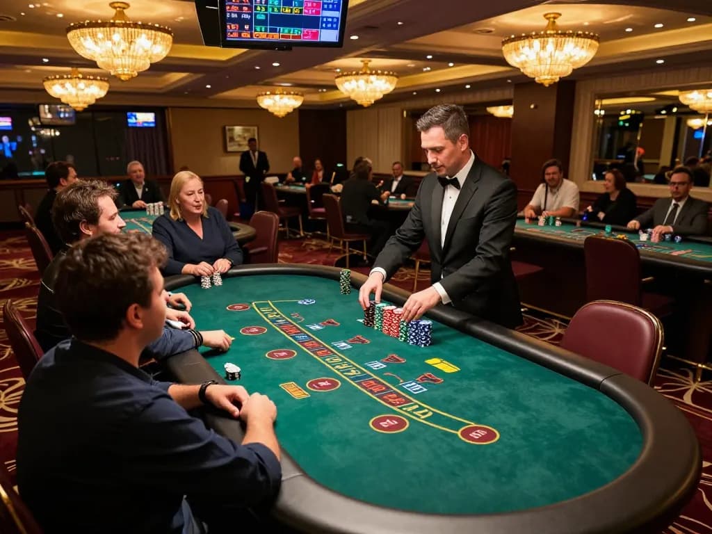 Players at a blackjack table at 88AA.COM displaying their strategies and enjoying the game.