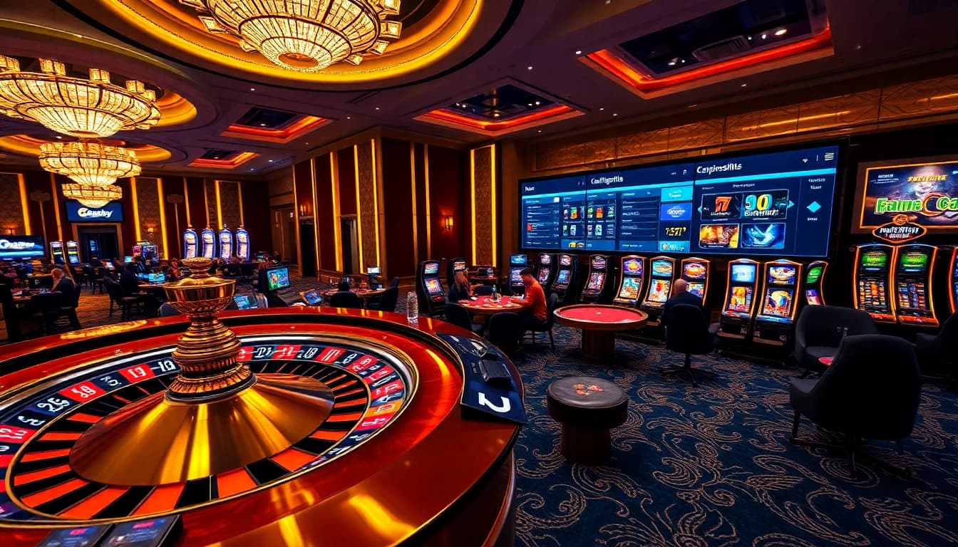 Exciting casino gameplay at https://bl555.exchange/ with roulette and poker tables, creating a thrilling atmosphere.