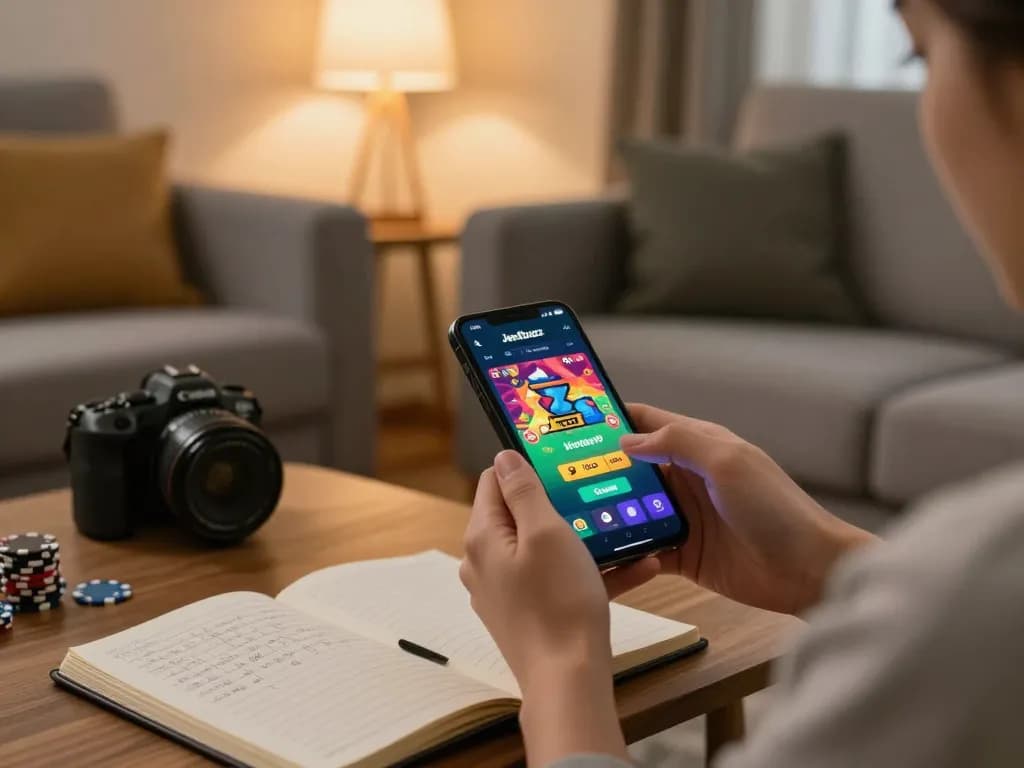 Engaging with Jeetbuzz Download App on smartphone for seamless online casino gaming experience
