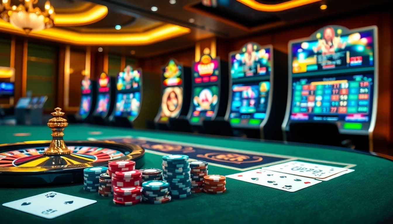 Experience thrilling casino gaming at https://rr88.center/ with vibrant tables, cards, and machines.