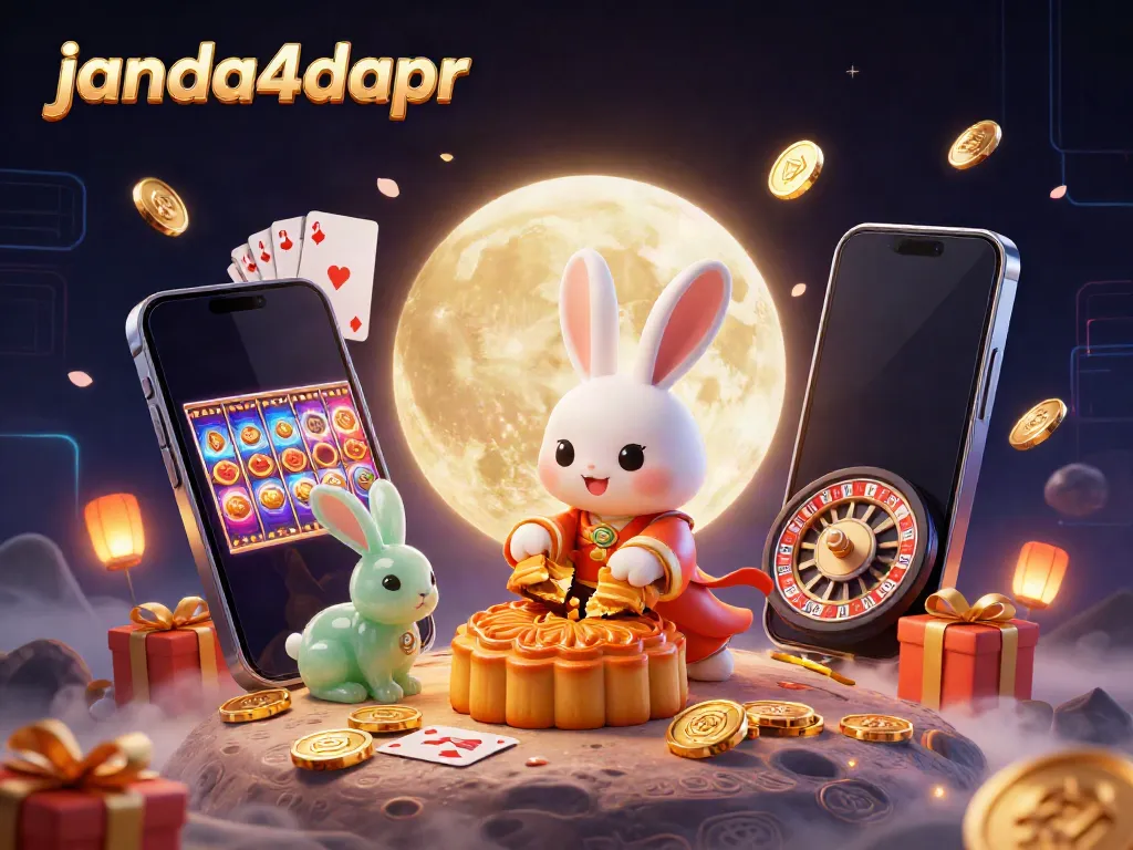 Rasakan keseruan janda4dapr dengan ilustrasi 3D kelinci bulan yang mengungkapkan chip poker.