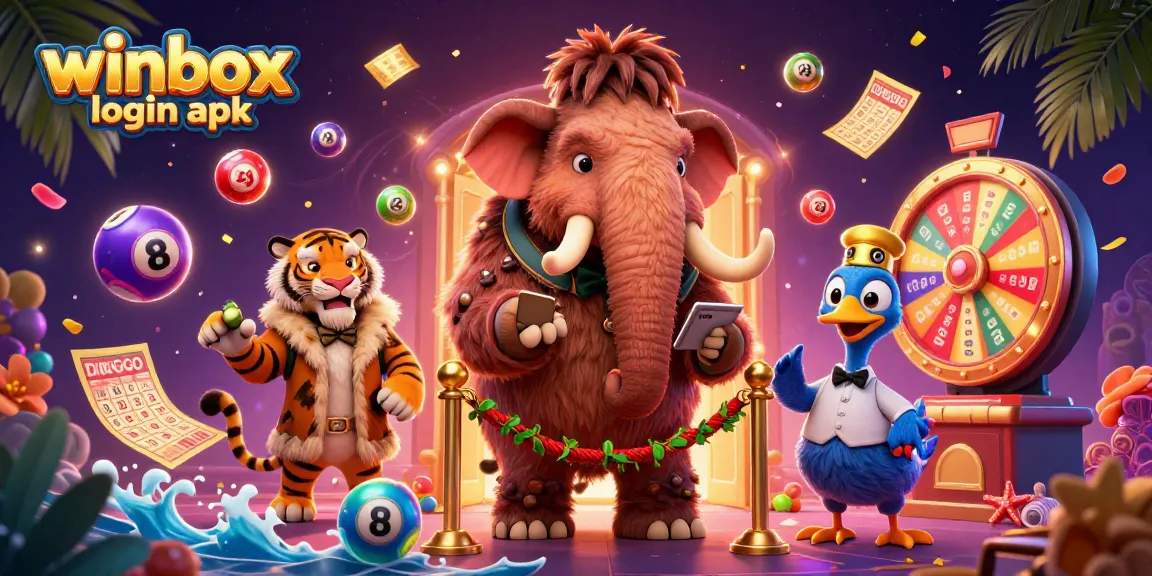 Experience thrilling gaming with winbox login apk featuring a dynamic casino scene.