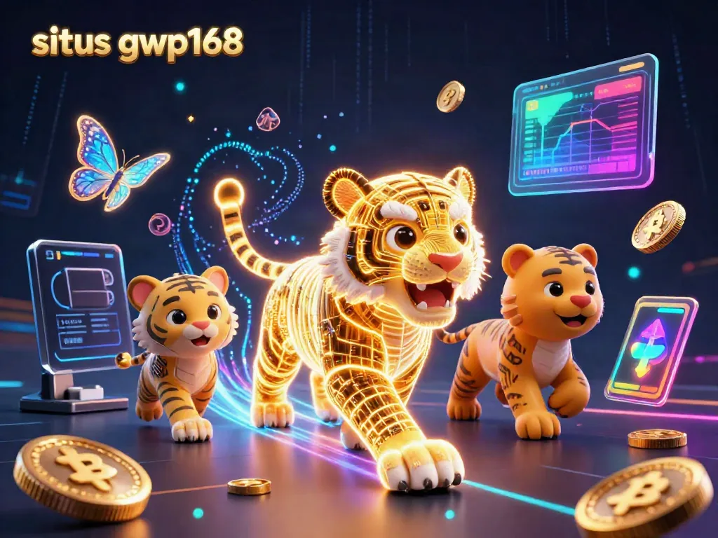 Menghadirkan situs gwp168, harimau emas neon menghadiri perayaan permainan kasino digital yang penuh keseruan.