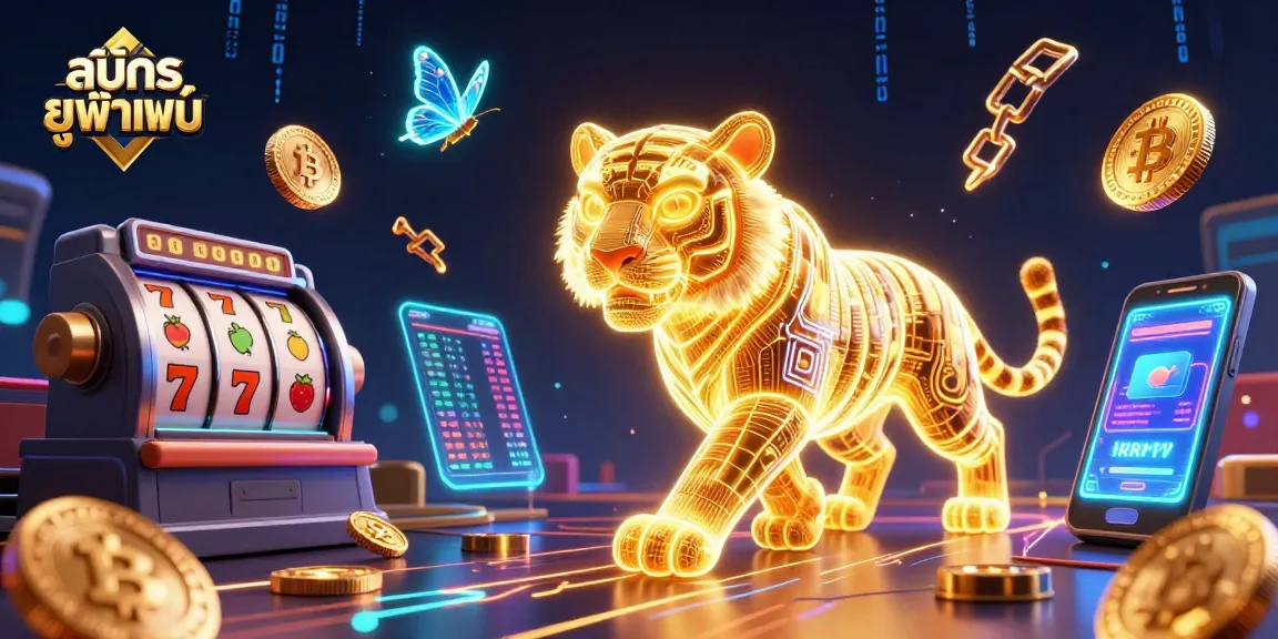 Engage in thrilling gameplay สมัครยูฟ่าเบท with vibrant 3D digital casino art showcasing dynamic slot reels and cryptocurrency.