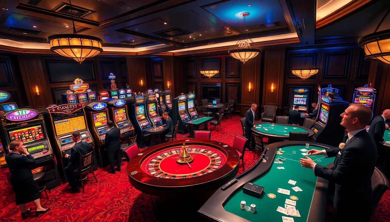 Experience the excitement of FUN79 in a luxurious casino setting with vibrant games and high-stakes action.