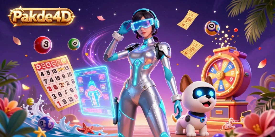 Experience the excitement of Pakde4D with colorful lottery elements and dynamic casino visuals.