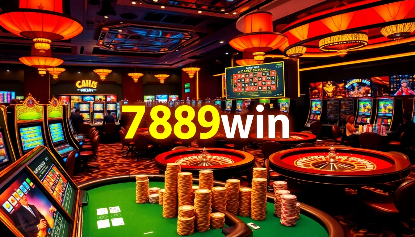 Players enjoying high-stakes games at 789win casino, showcasing excitement and luxury.