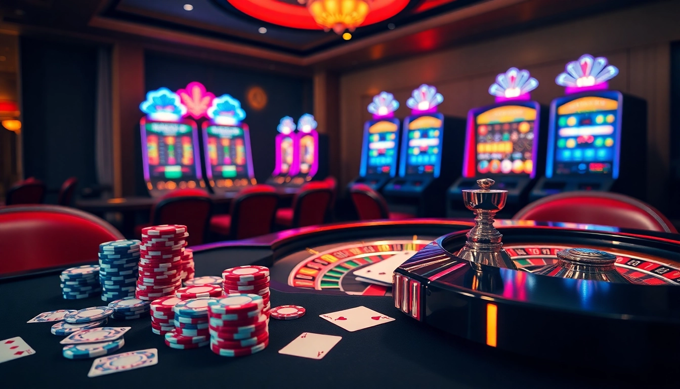 Experience thrilling gameplay at go88 with vibrant casino elements and luxurious atmosphere.