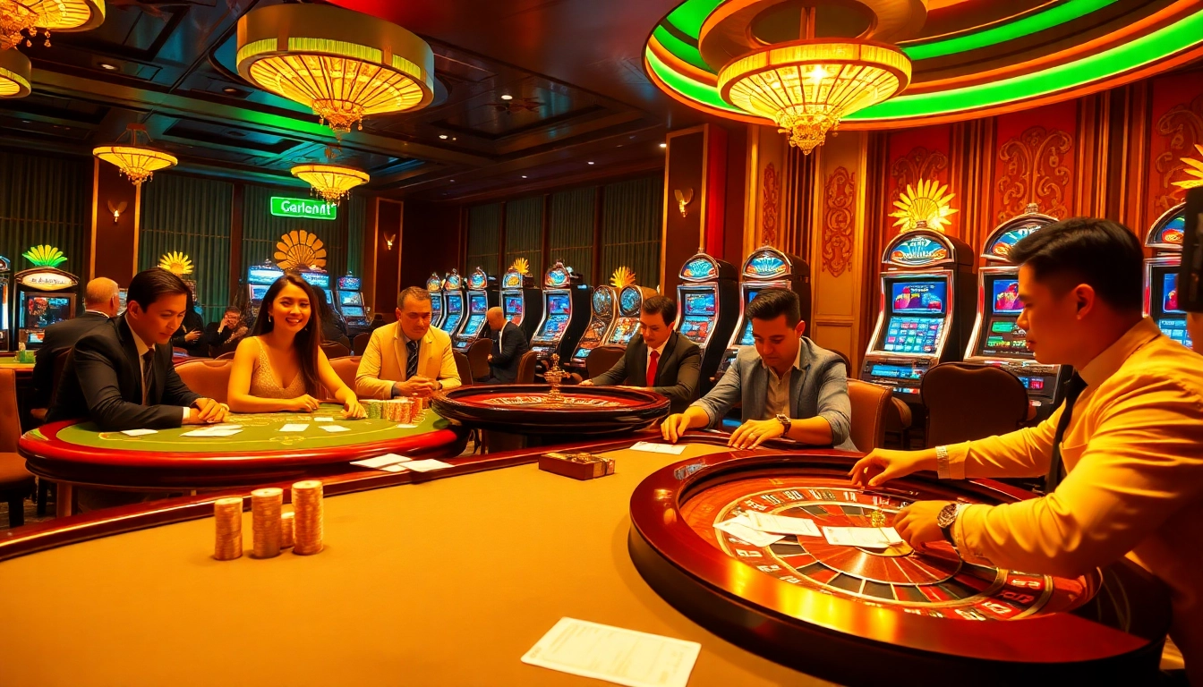 Engaging Go8 players at a luxurious casino table during a thrilling game.