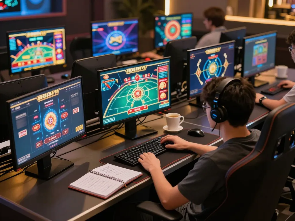 Player engaged in strategic online gaming session at home with 888 VI casino games.