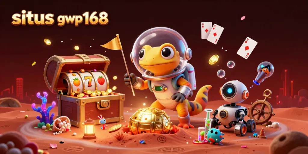 Visualisasi inovatif kasino online situs gwp168 dengan simbol dan fitur menarik.