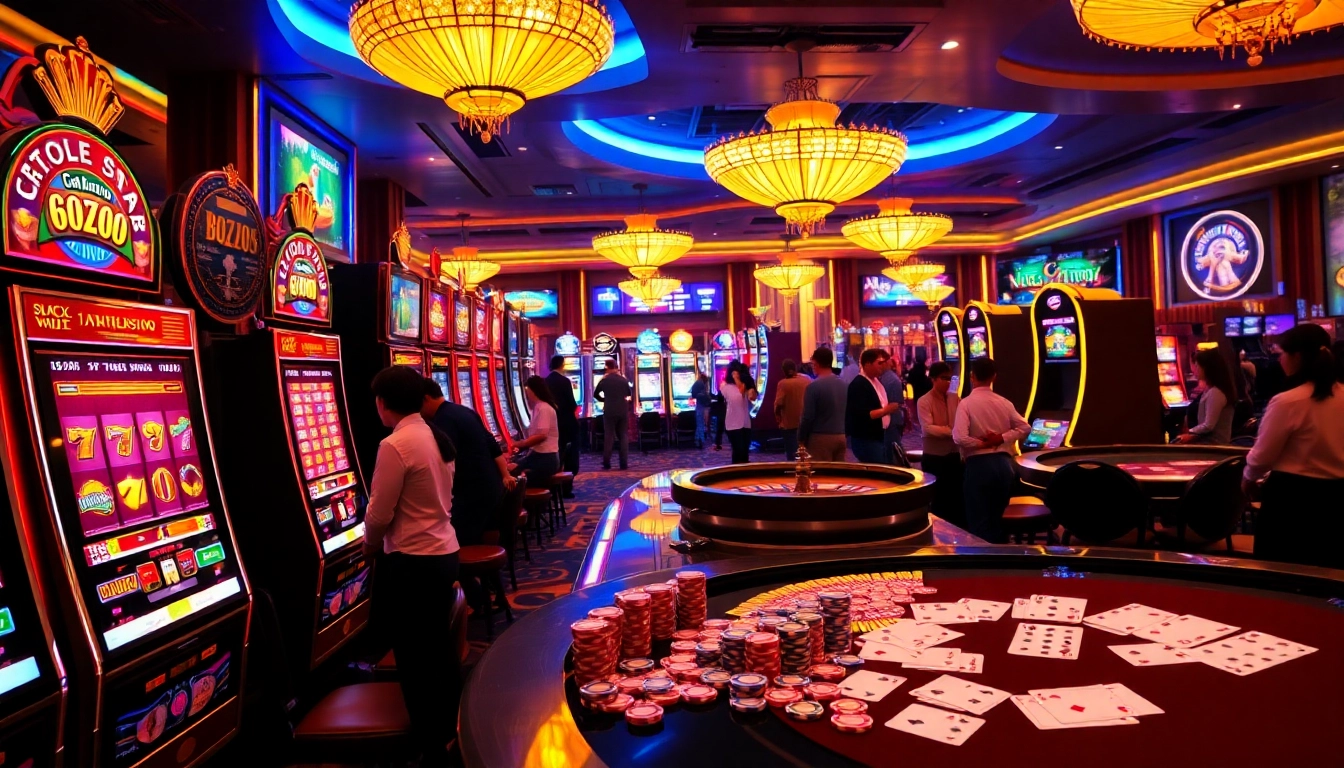 Experience the excitement of slot gacor hari ini with vibrant casino visuals and lively players.