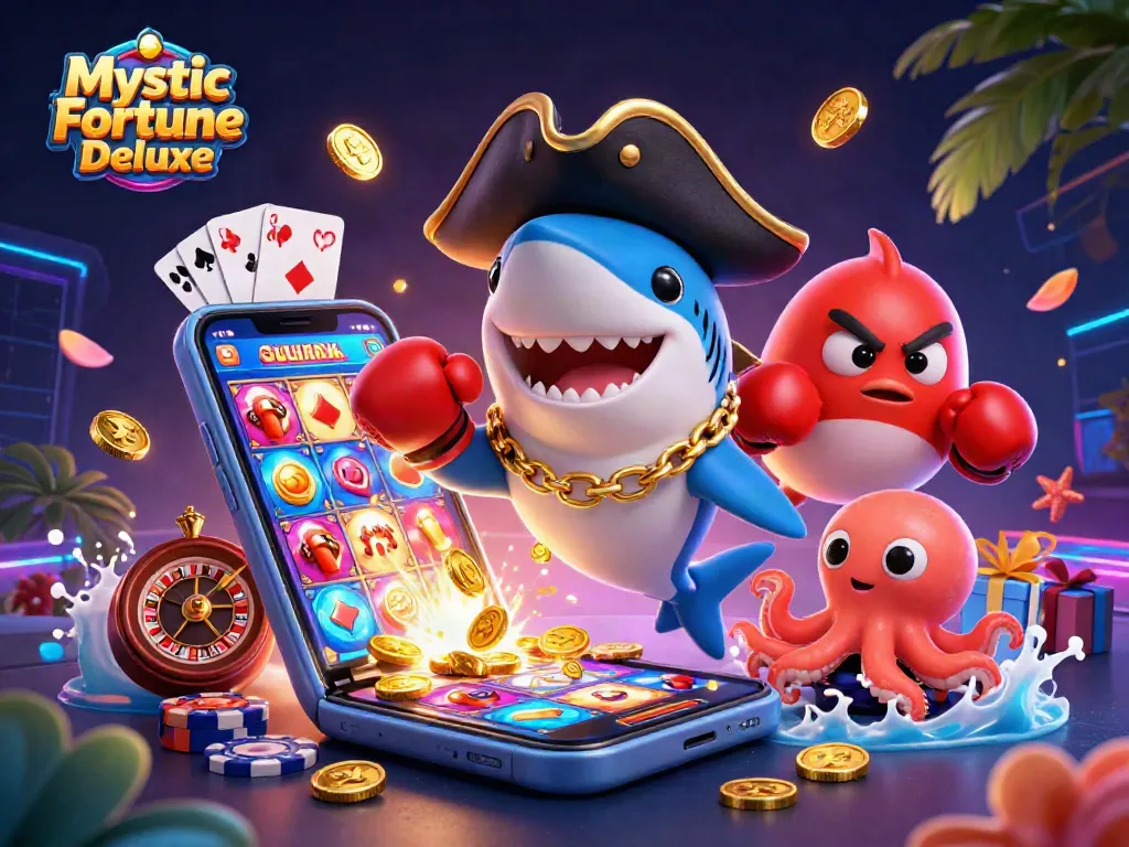 ทดลองเล่น Mystic Fortune Deluxe พร้อมการ์ตูนมาสคอตน่ารักในฉากคาสิโน