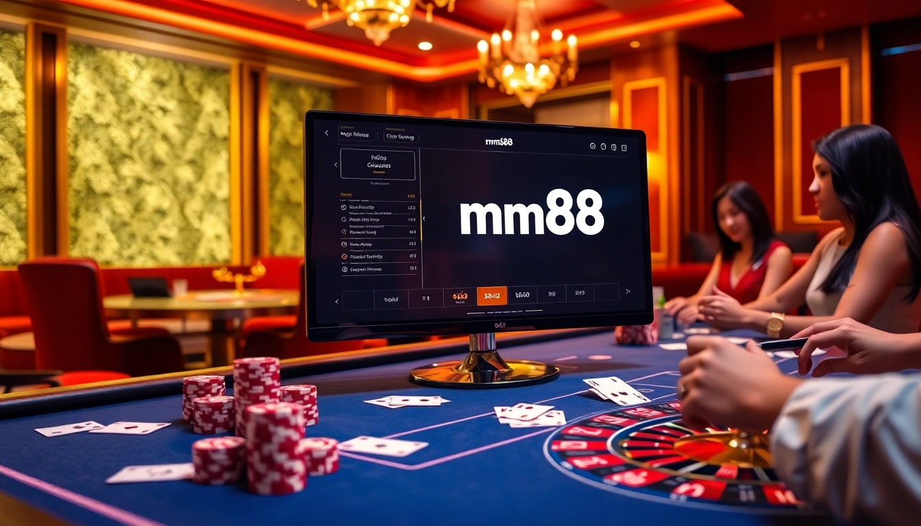 Experience the thrill at nhà cái mm88 with vibrant casino elements and exciting gambling activities.