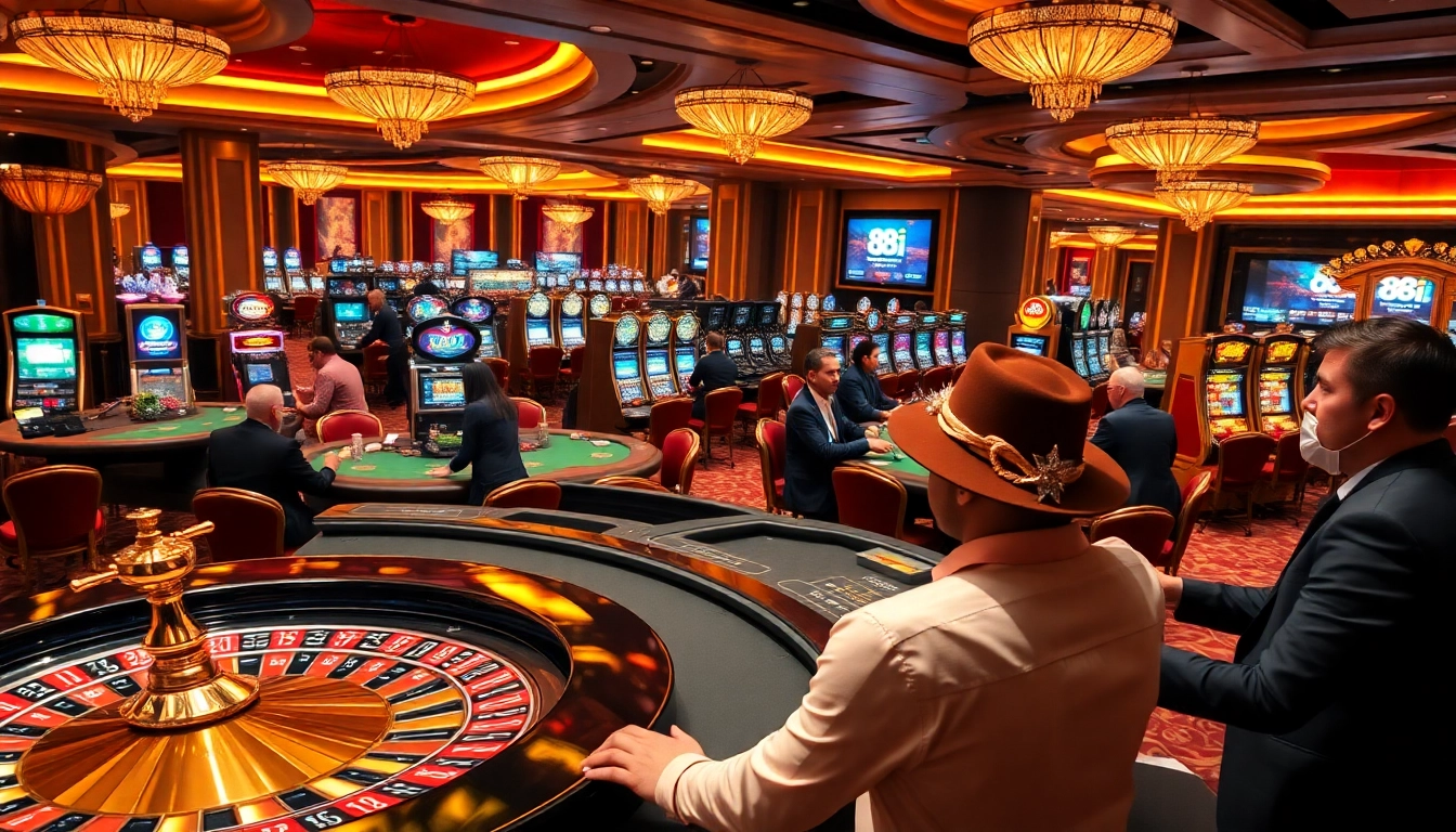 Enjoying a thrilling game of roulette at 88i casino, surrounded by vibrant lights and enthusiastic players.