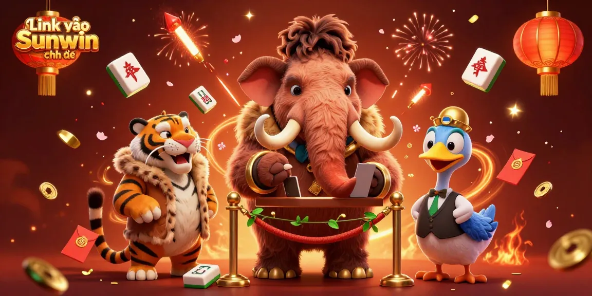 Experience excitement at Link vào Sunwin chính thức with VIP characters at the casino entrance.