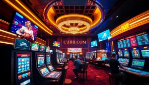 Dynamic gaming experience at C168 COM featuring live sports betting and casino games.