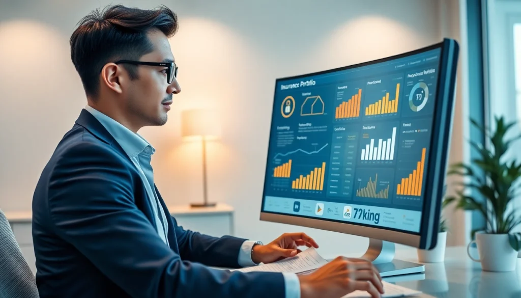 Bureau financier moderne avec un professionnel examinant les portefeuilles d’assurance 79king en 2025