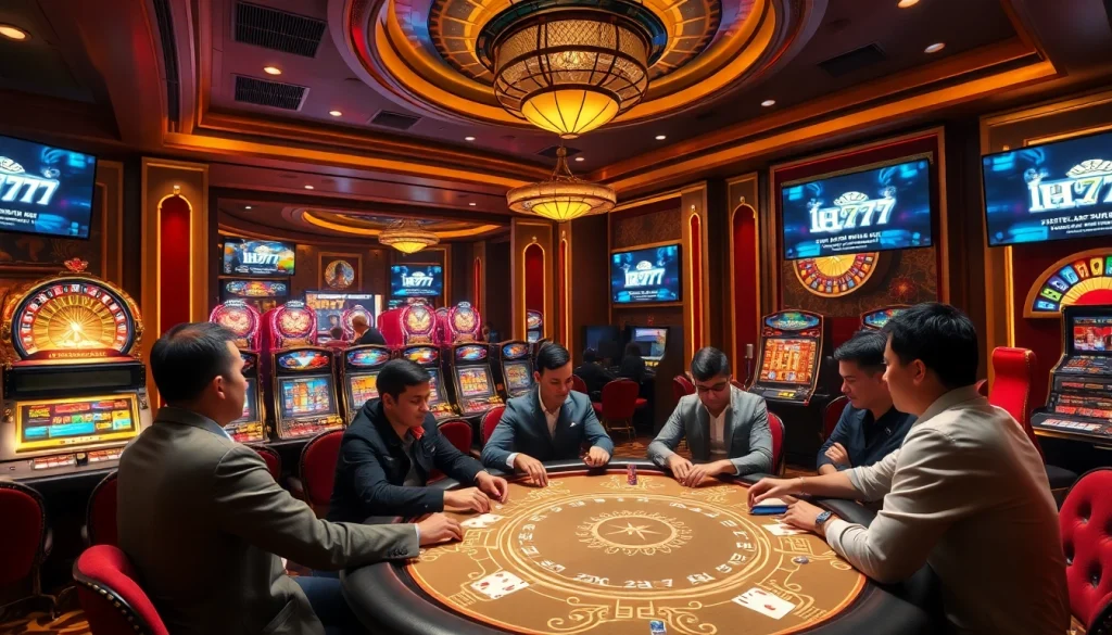Experience the excitement of gambling with IH777 in a vibrant casino atmosphere.