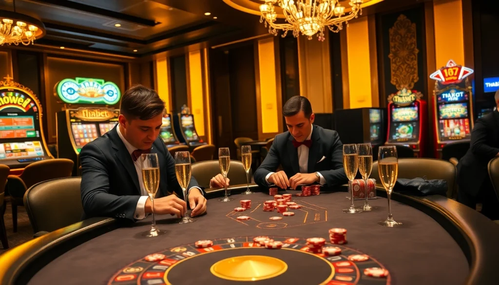 Experience the thrill of THABET casino with high-stakes poker and vibrant gaming tables.