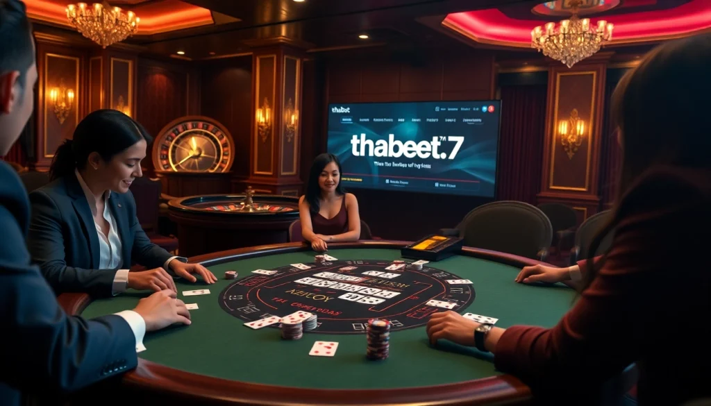 Experience the thrilling atmosphere of thabet77.sa.com with vibrant casino games and engaging players.