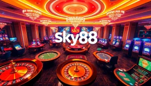 Engaging gambling scene at https://sky88.sa.com/ featuring vibrant casino tables and exciting gameplay.