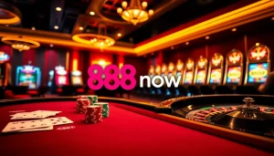 Experience thrilling moments at 888now with vibrant casino games and engaging betting action.