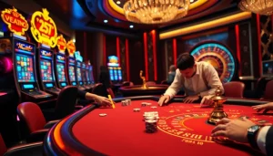 Experience thrilling action at 789f casino with poker, slots, and roulette games in a luxurious setting.