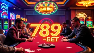 Join the thrilling poker action at 789 BET's vibrant casino scene filled with excitement.