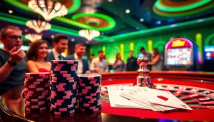 32win players enjoying an exhilarating moment at a roulette table in a luxurious casino setting.