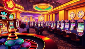 Experience the thrill of winning at a vibrant 슬롯사이트 with dazzling slot machines and roulette.