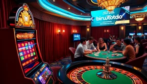 Rasakan sensasi Birutoto di meja kasino yang ramai, tempat kegembiraan bertemu kemewahan dalam perjudian.