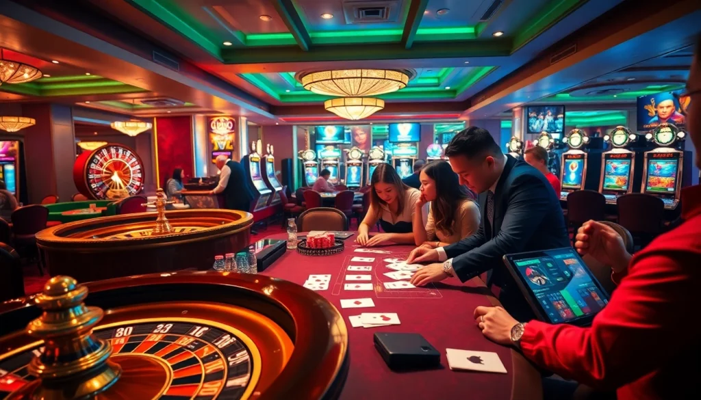 Engaging casino experience at https://mm88.bar/ with professional dealers and vibrant gaming atmosphere.