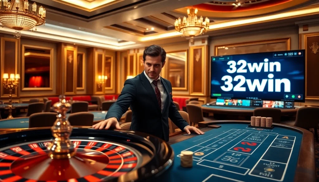 32win players enjoy a thrilling casino experience with vibrant tables and engaging games.