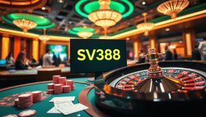 SV388 online users placing bets at a vibrant casino table with excitement.