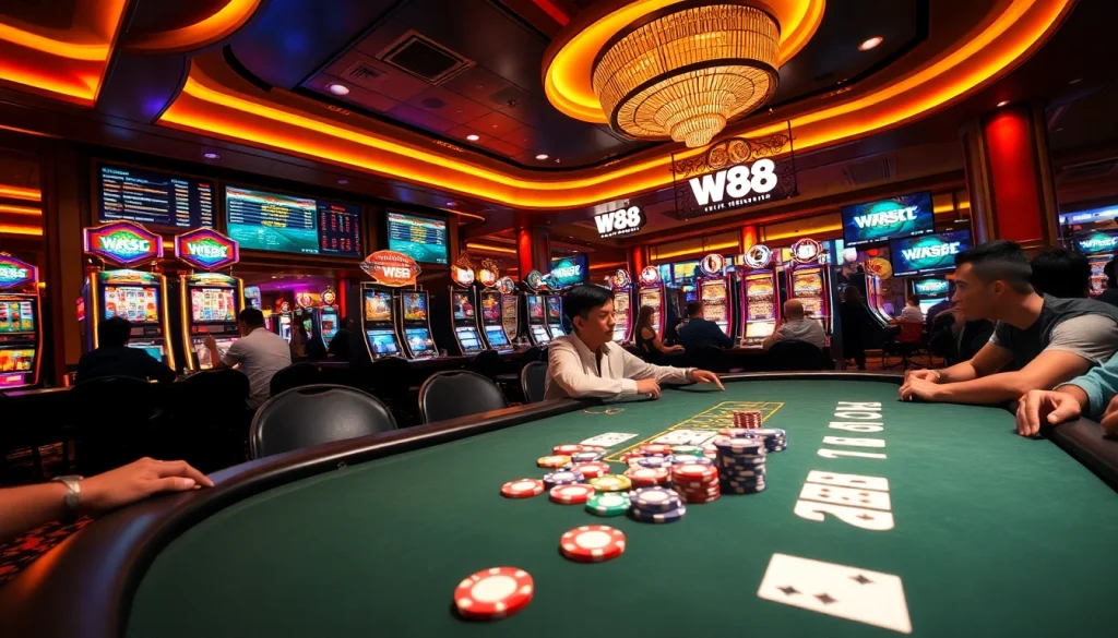 Experience the thrill of W88 with vibrant casino action and high-stakes excitement.