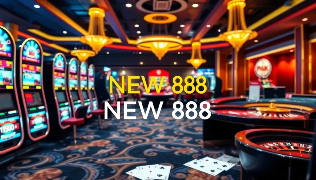 Experience interactive gaming excitement at NEW 88 with vibrant slot machines and thrilling poker games.
