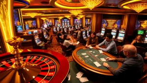 Experience the thrill of gambling at THABET casino, with vibrant games and engaging players.