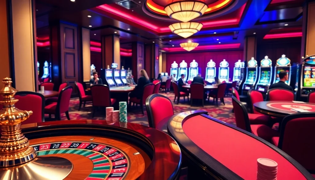 gamblers enjoying a high-stakes game of roulette at a luxurious casino nh88