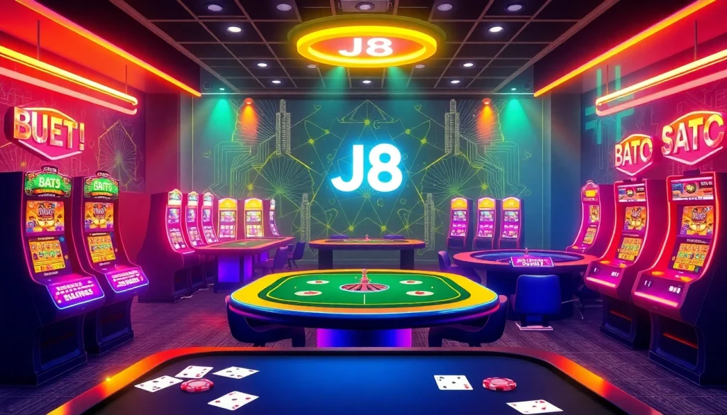 Experience the excitement at J8 with vibrant casino games and eye-catching interfaces.