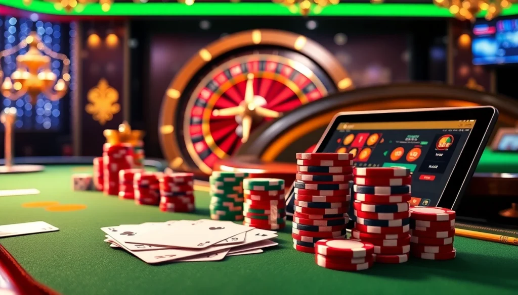 Engage with 88i's poker scene featuring vibrant chips and betting slips.