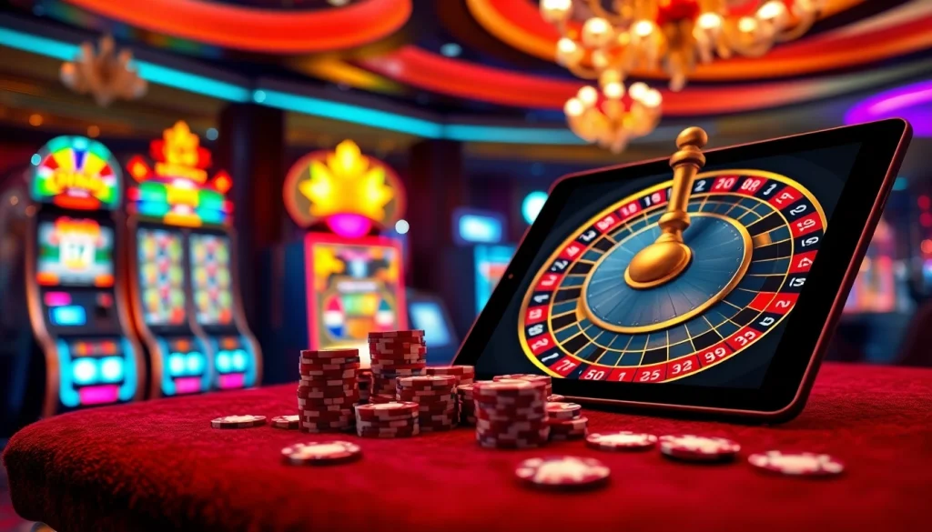 Experience thrilling gaming moments with apiraja88 featuring vibrant slot machines and roulette.